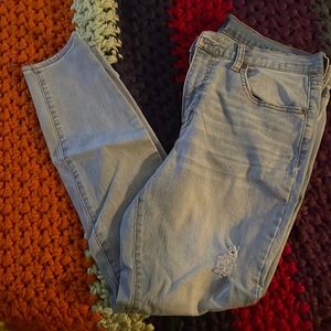 Aeropostale high rise jeggings in distressed style